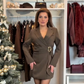 ⏳Limited-time 50% off⏰Women's Solid Long Sleeve Notch Lapel Blazer Dress🧥👗