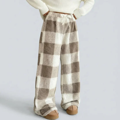 ⏳Limited-time 50% off⏰Women’s Retro Plaid Thick Straight Pants👖