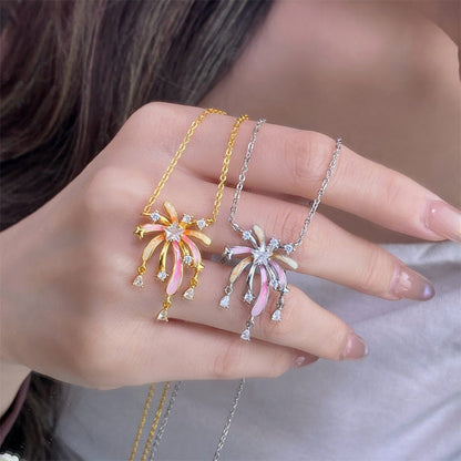 ⏳Limited-time 50% off⏰Romantic Colorful Zircon Firework Necklace📿