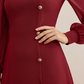 ⏳Limited-time 50% off⏰Elegant Long Sleeve Dress with Asymmetrical Button Detail👗