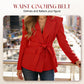 ⏳Limited-time 50% off⏰Women's Festive Red Belted Blazer Dress🎩