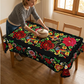 ⏳Limited-time 50% off⏰Mexican Floral Tablecloth with Scalloped Edge🏵️