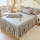 ⏳Limited-time 50% off⏰Romantic Ruffled Lace Bed Skirt 3-Piece Set🛌