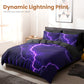 ⏳Limited-time 50% off⏰Purple Lightning Duvet Cover & 2*Pillowcase (3 PCS Set)⚡