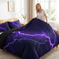 ⏳Limited-time 50% off⏰Purple Lightning Duvet Cover & 2*Pillowcase (3 PCS Set)⚡