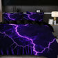 ⏳Limited-time 50% off⏰Purple Lightning Duvet Cover & 2*Pillowcase (3 PCS Set)⚡