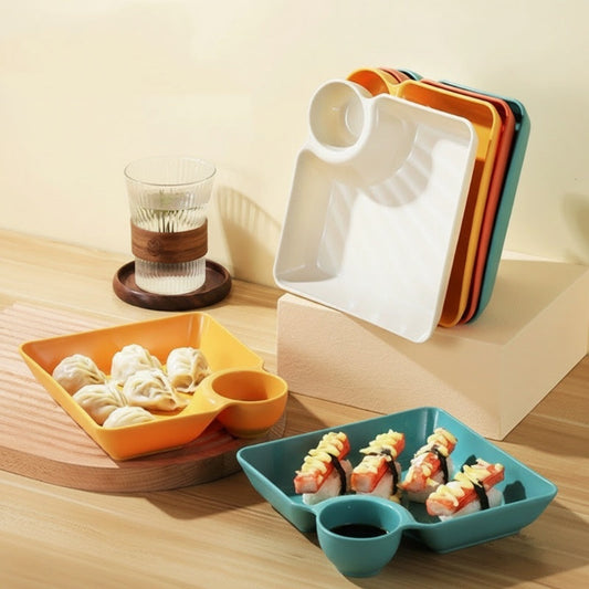 ⏳Limited-time 50% off⏰Snack and Appetizer Plate with Sauce Holder🥣🍟🍅