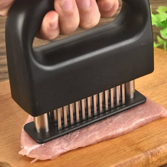 ⏳Limited-time 50% off⏰Meat Tenderizer with 48 Stainless Steel Blades – Tenderize in Seconds, Dishwasher-Safe & Safe Storage Cover Included!📌🥩