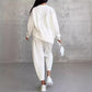 ⏳Limited-time 50% off⏰Women Long-Sleeve Irregular Hem Sweatshirts & Pants Set👚👖