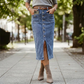 ⏳Limited-time 50% off⏰High-Waist Button-Front Denim Skirt👗