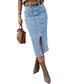 ⏳Limited-time 50% off⏰High-Waist Button-Front Denim Skirt👗