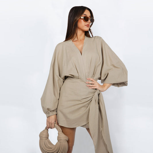 ⏳Limited-time 50% off⏰Women's V-Neck Wrap Dress👗