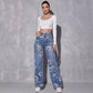 ⏳Limited-time 50% off⏰Women's Floral Print Straight-Leg Jeans💐👖