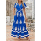 ⏳Limited-time 50% off⏰Women’s Casual V Neck Boho Maxi Dress👗