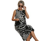 ⏳Limited-time 50% off⏰Women's Leopard Print Sleeveless Midi Dress👗
