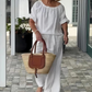 ⏳Limited-time 50% off⏰Women's Drawstring Top & Trousers 2-Piece Set👚👖