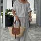 ⏳Limited-time 50% off⏰Women's Drawstring Top & Trousers 2-Piece Set👚👖