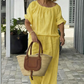 ⏳Limited-time 50% off⏰Women's Drawstring Top & Trousers 2-Piece Set👚👖