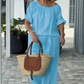 ⏳Limited-time 50% off⏰Women's Drawstring Top & Trousers 2-Piece Set👚👖