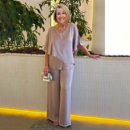 ⏳Limited-time 50% off⏰Plus Size Double Layer 2-Piece Set👚👖