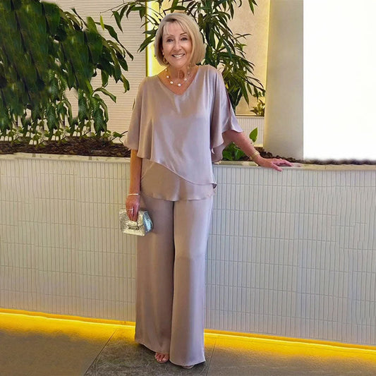 ⏳Limited-time 50% off⏰Plus Size Double Layer 2-Piece Set👚👖