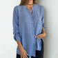 ⏳Limited-time 50% off⏰Women's V-Neck Striped Button-Down Shirt👔✨