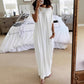 ⏳Limited-time 50% off⏰Women's Casual Loose Solid Color Short-Sleeve Long Dress👗
