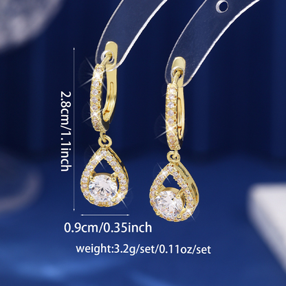 ⏳Limited-time 50% off⏰Elegant Teardrop Dangle Hoop Earrings💎