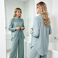 ⏳Limited-time 50% off⏰Lace Patchwork Shirt & Pants 2-Piece Set👔👖
