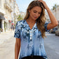 ⏳Limited-time 50% off⏰Women's Elegant Floral Printed Short Sleeve Top👚