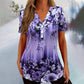 ⏳Limited-time 50% off⏰Women's Elegant Floral Printed Short Sleeve Top👚