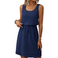 ⏳Limited-time 50% off⏰Women's Sleeveless Waffle Knit Drawstring Waist Dress👗