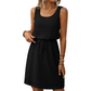 ⏳Limited-time 50% off⏰Women's Sleeveless Waffle Knit Drawstring Waist Dress👗