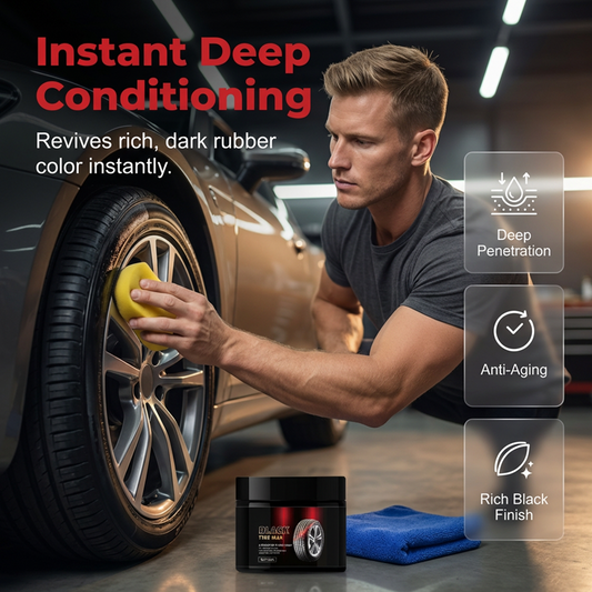 ⏳Limited-time 50% off⏰Instant Tire Shine & Protector Wax Kit🚗🛞✨
