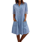 ⏳Limited-time 50% off⏰Relaxed Fit A-Line Denim Dress with Mesh Sleeve Detail👗