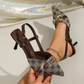 ⏳Limited-time 50% off⏰Women's Pointed-Toe Slingback Heels with Metal Chain👠