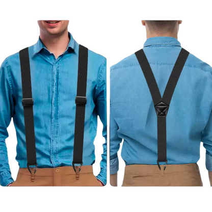 ⏳Limited-time 50% off⏰Men's X-Back Suspenders with Hook Clips🎽