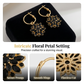 ⏳Limited-time 50% off⏰Elegant Black Flower Dangle Earrings🖤❄️🌸