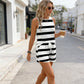 ⏳Limited-time 50% off⏰Women's Striped Sleeveless Top & Shorts 2-Piece Set👚🩳