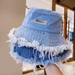 ⏳Limited-time 50% off⏰Stylish Layered Fray Denim Sun Protection Hat👒