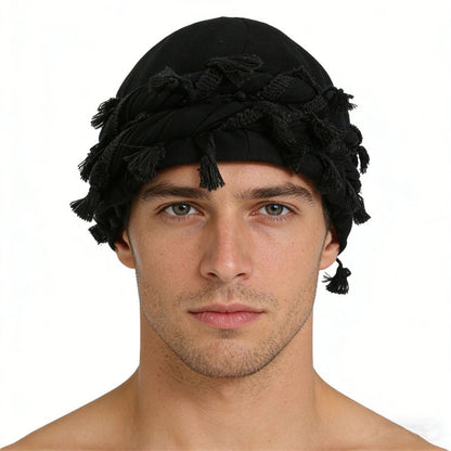💐50% OFF ! Men’s Tassel Turban – Elegant Everyday Look ✨👑【Exceptional Price】