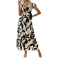 ⏳Limited-time 50% off⏰Women's Casual Printed V-Neck Ruffle Dress🌺👗