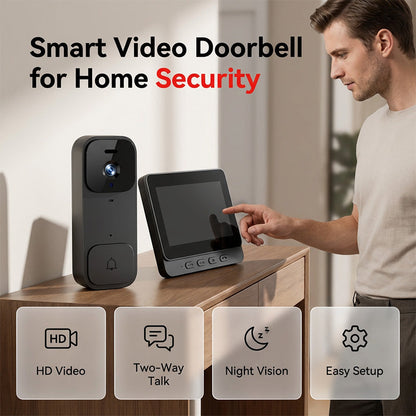 ⏳Limited-time 50% off⏰Smart Video Doorbell with 4.3" Display Screen📹🚪