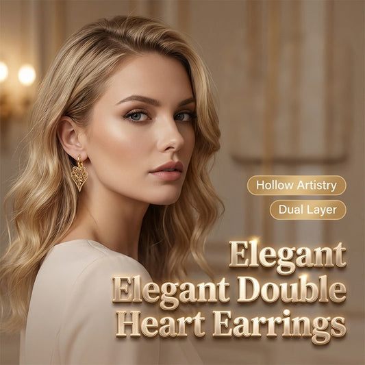 ⏳Limited-time 50% off⏰Elegant Sparkling Heart Hoop Earrings💕