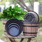 ⏳Limited-time 50% off⏰Round Resin Barrel Planter for Garden🪴