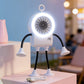 🤖 40% OFF ! 💨 Flexible Robot Desk Fan with LED Light – Bendable Limbs, Digital Display & Type-C Charging – Cute Cooling Companion 🔋
