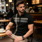 ⏳Limited-time 50% off⏰Men's Striped Short Sleeve Collared Top👔