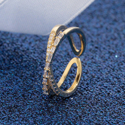 ⏳Limited-time 50% off⏰Adjustable Double Layer Criss-Cross Ring💍