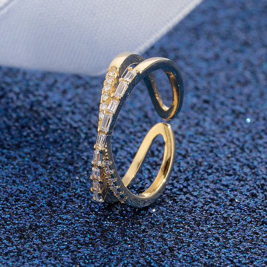 ⏳Limited-time 50% off⏰Adjustable Double Layer Criss-Cross Ring💍