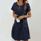 ⏳Limited-time 50% off⏰Women's Half-Zip Button Pocket Dress👗